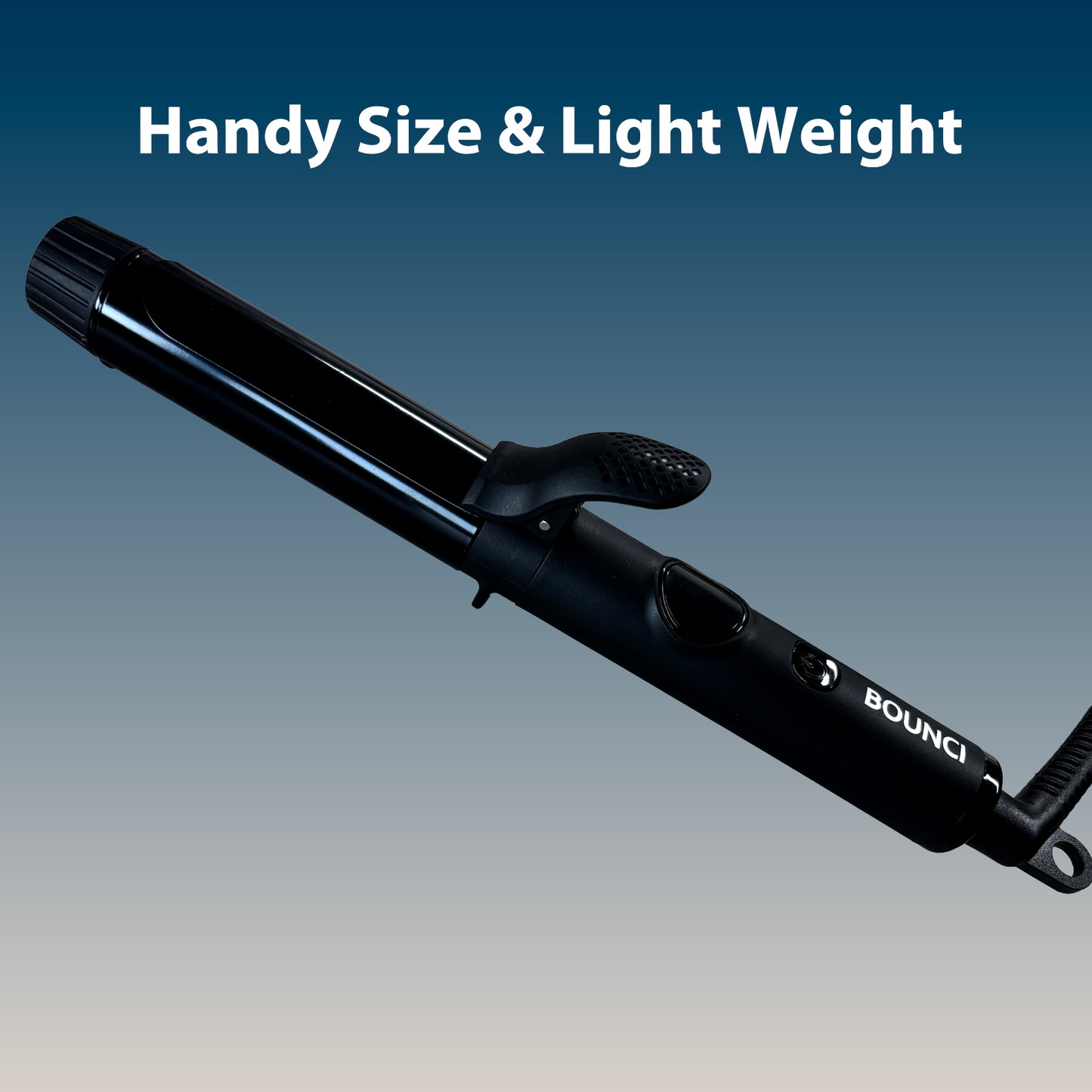 BOUNCI Travel Curling Iron 1 Inch, Dual Voltage, 5 Adjustable Temperatures, Black